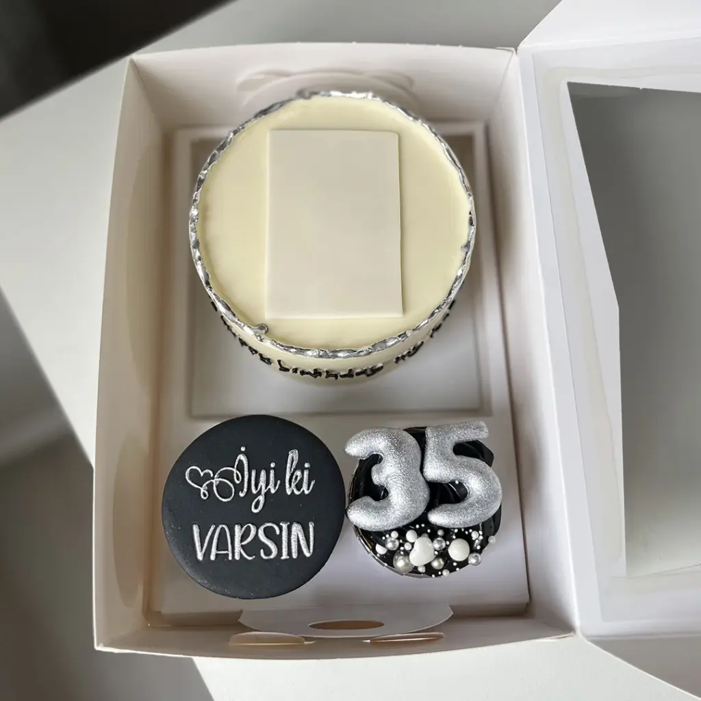 Alanya pasta ve cupcake seti , minimal kutlamalar için en güzel seçenek, alanya butik pasta